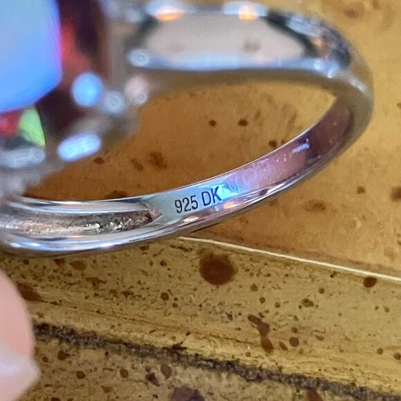 Red Labradorite Sterling Silver Ring Size 6 - Picture 6 of 9